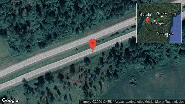 En personbil i trafikolycka