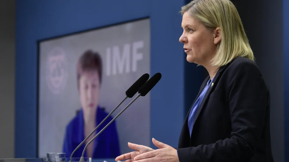 Finansminister Magdalena Andersson (S) tillträder som ordförande för IMFC, Internationella valutafondens högsta rådgivande organ.