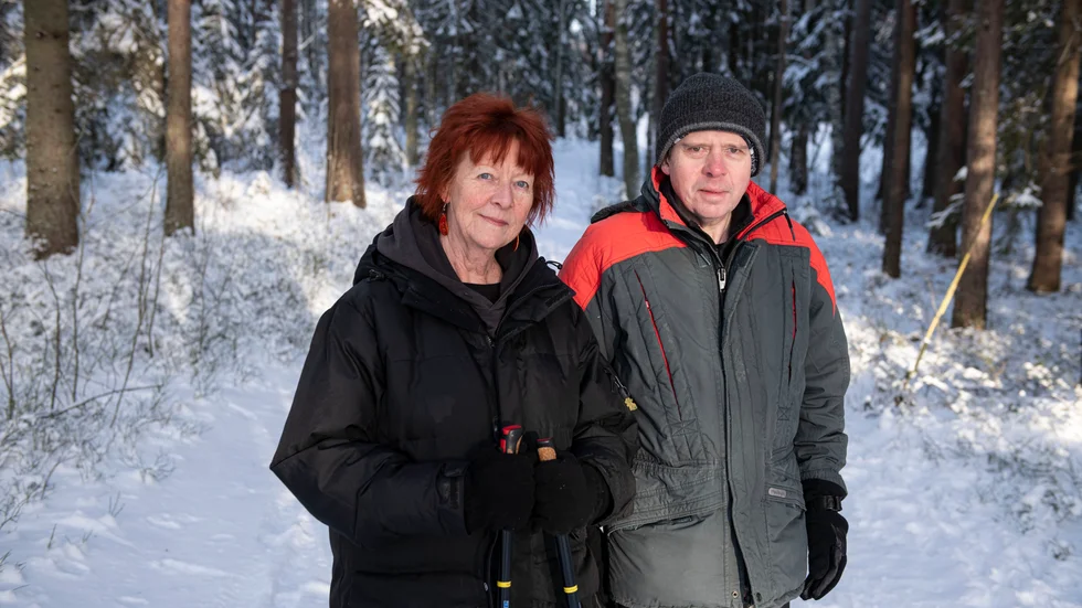 Lena Molin och hennes make Lennart Molin, som fick en form av demensdiagnos 2016.