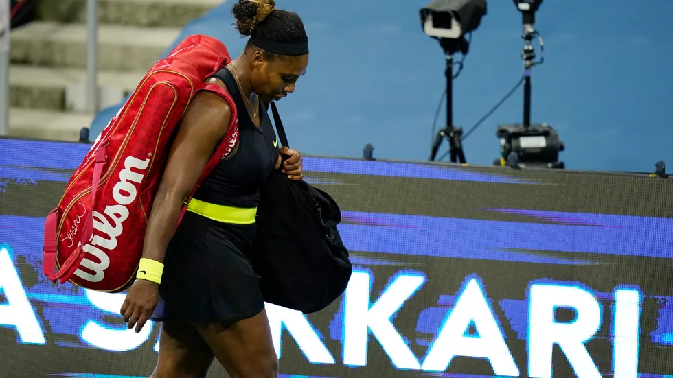 Serena Williams är utslagen i New York, genrepet inför US Open.