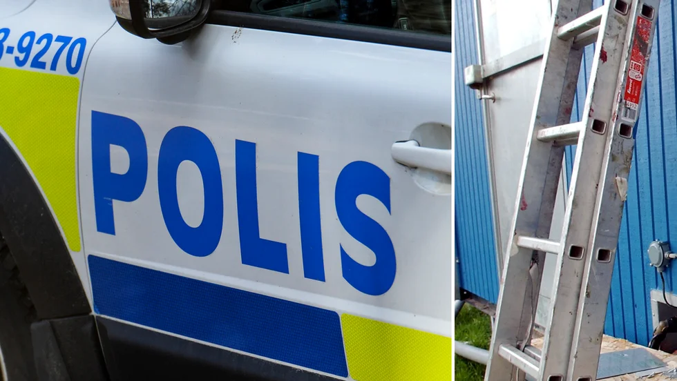 En obehörig person var på väg upp för en stege som stod mot ett hus i Flen när denne blev upptäckt av husägaren som var hemma. Stegen på bilden har inget med händelsen att göra.