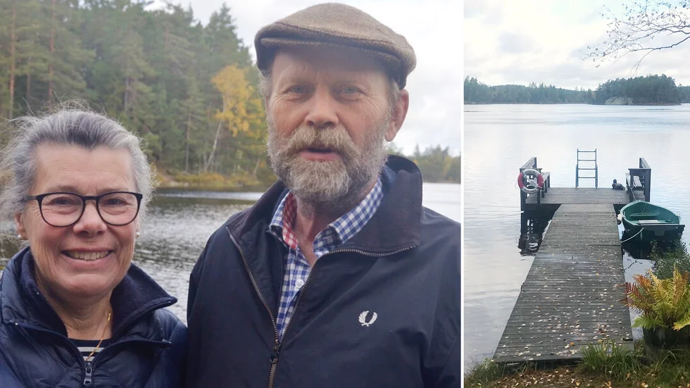 Ett skogsbad ute i Boxholms vildmark. Carina och Kenneth Axelsson flyttade från Jönköping för att satsa på verksamheten.