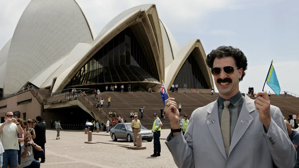 Sacha Baron Cohens kazakiske alias Borat Sagdijev blev ett internationellt fenomen efter att den första "Borat"-filmen haft premiär 2006. Arkivbild.