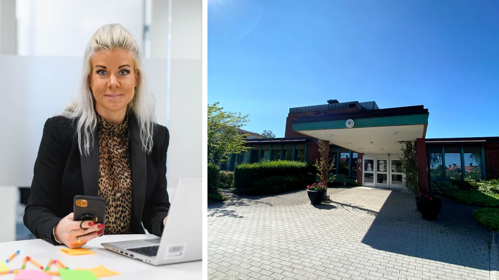 Magdalena Green har tagit bilder utomhus och inne på boendena. Här utanför vårdboendet Boken i Mjölby.