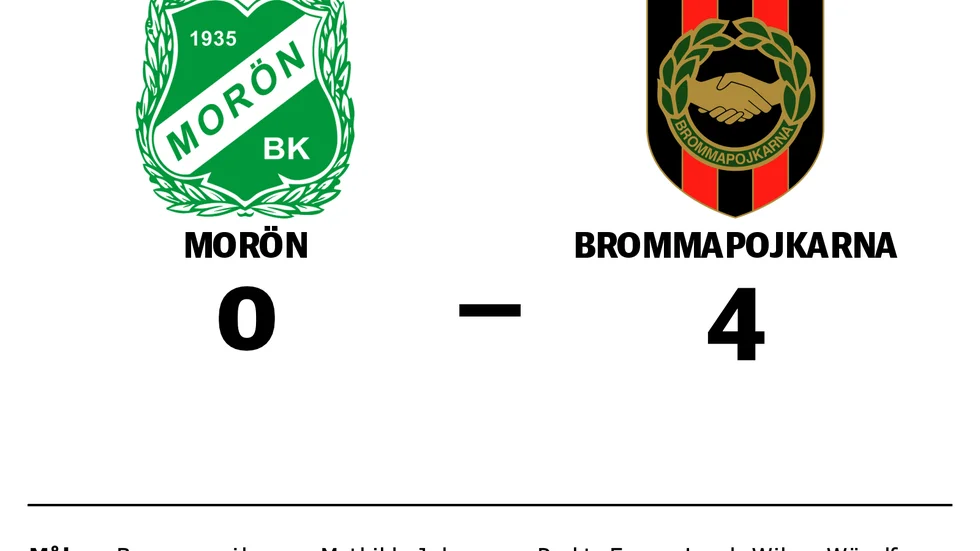 Morön BK förlorade mot IF Brommapojkarna