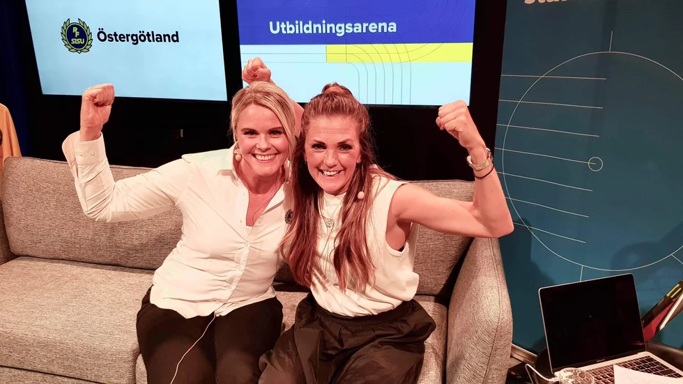 Ulrika Smith Svenstedt på RF-Sisu Östergötland, här med moderatorn Johanna Ojala, var med och arrangerade den första utbildningsarenan digitalt från Linköping. En huvudfråga tycker Smith Svenstedt är ett hållbart föreningsliv, vilket betyder att engagemanget ska vara större än det egna idrottandet.