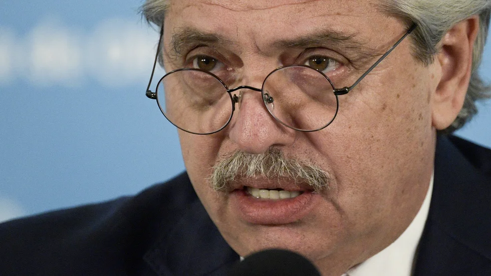 Argentinas president Alberto Fernández.