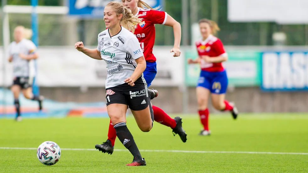 Lisa Pålsson satte dit Maifs tröstmål i matchen mot BK Tinnis.