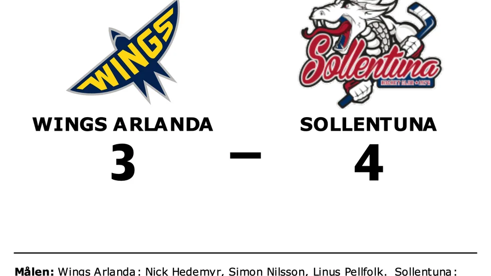 Wings Arlanda förlorade mot Sollentuna