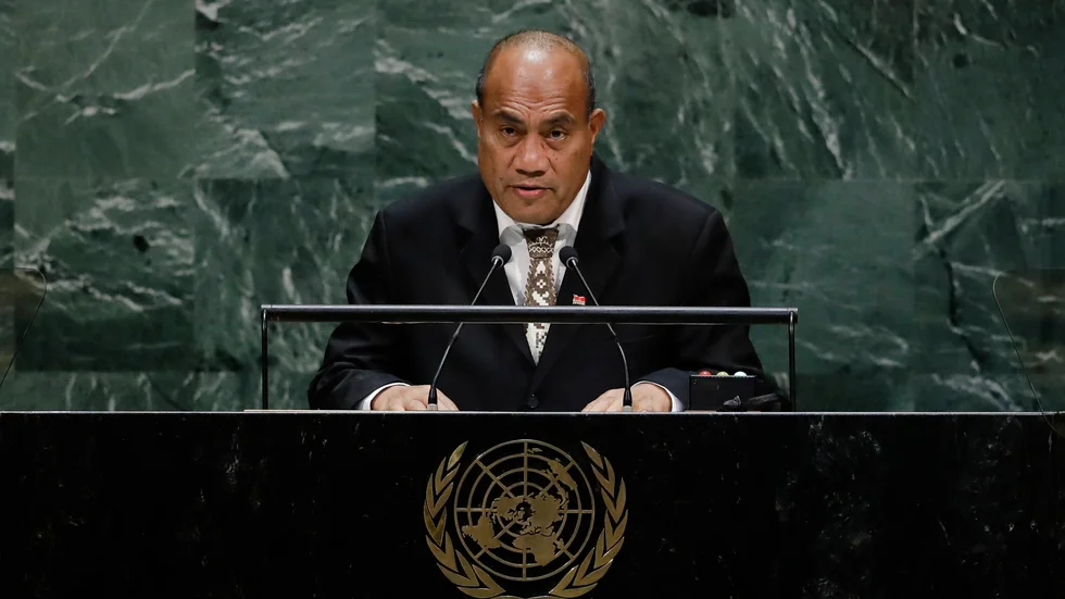 President Taneti Maamau vill motverka förhöjda havsnivåer och klimatflykt i Kiribati. Arkivbild.