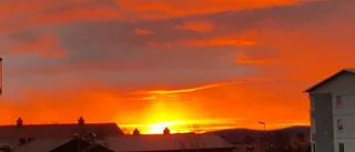 Soluppgång över Kiruna stad                   