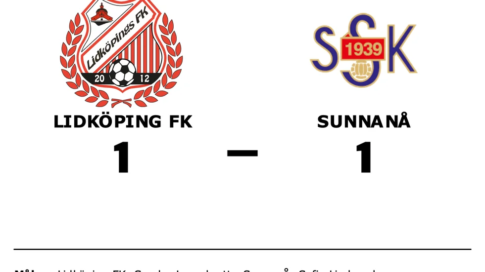 Lidköping FK spelade lika mot Sunnanå