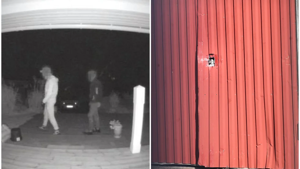 Inkräktarna fastnade på övervakningsfilm i samband med att nyckeln till en miljon-Merca stals, sedan ledde en dold sändare i bilen polisen till en stöldgömma i en hyrd lokal på Kvittenområdet.