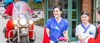 Tomtarna rullade genom stan med klappar till sjuka barn