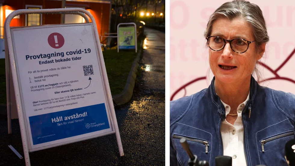 Smittskyddsläkare Britt Åkerlind meddelade under tisdagens pressträff att alla vuxna med symtom nu kan boka tid för provtagning.