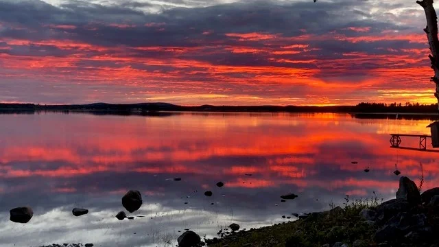 En färgstark augustikväll vid Svartklubbudden. Den som höll i kameran var Lena Öfverholm-Månsson.