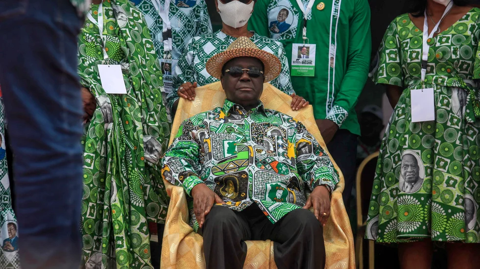 Henri Konan Bedie (på bilden) lovar att låta ivorianer i politisk exil, bland annat tidigare presidenten Laurent Gbagbo, återvända till landet. Arkivbild.