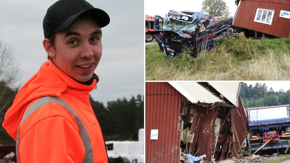 Filip Åberg var chauffören i den allvarliga trafikolyckan under måndagen.