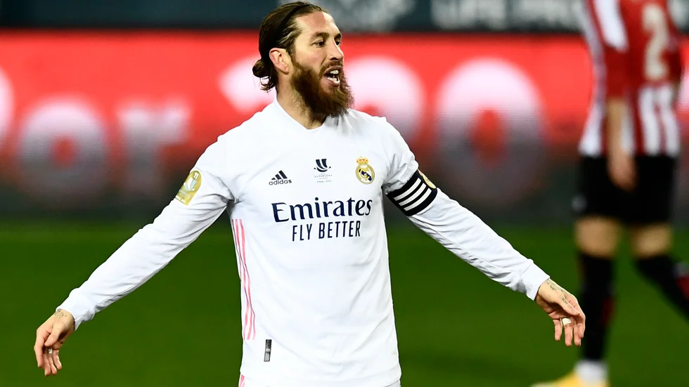 Sergio Ramos har dragit på sig en vadskada. Arkivbild.