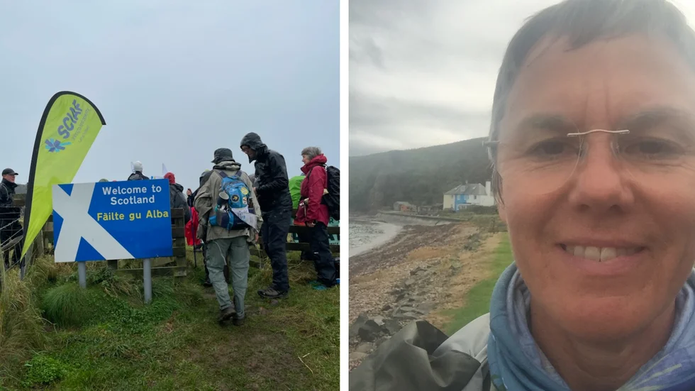 "Det känns som att kroppen är inställd på att gå", säger Annika Spalde, som vandrat med Glasgow som mål sedan den 19 juli.