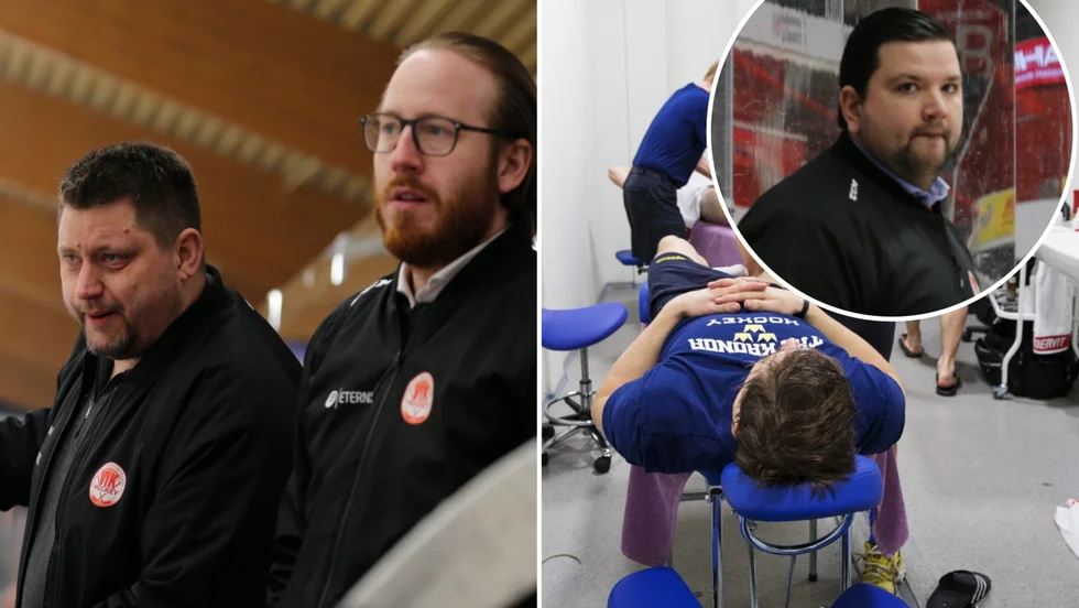 Via Pontus Nyberg (lilla bilden) har VIK-ledarna fått kontakt med en erfaren sjukgymnast som jobbar med spelarna under slutspelet.