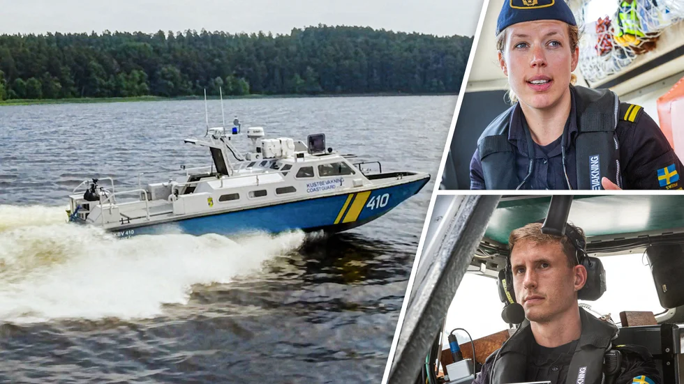 UNT följde med kustbevakningen på patrull i Ekoln