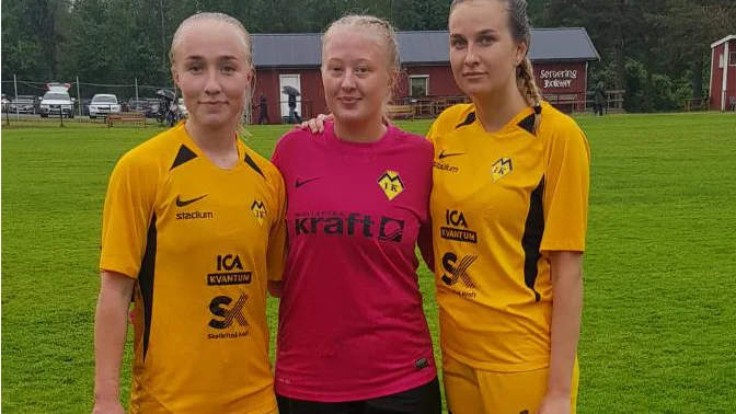 Tvåmålsskytten Wilma Dahlgren, målvakten Nova Öhlund och Hanna Degerman kunde glädjas åt seger.