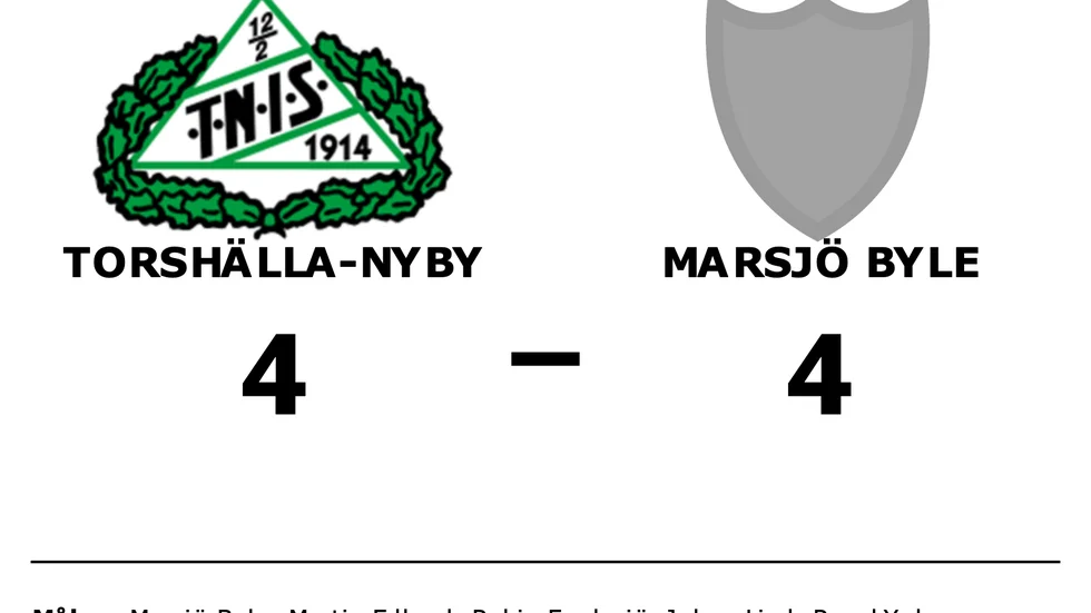 Torshälla-Nyby spelade lika mot Marsjö Byle