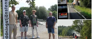 De räddade föraren ur den brinnande lastbilshytten: "När jag såg chauffören var jag bara tvungen"