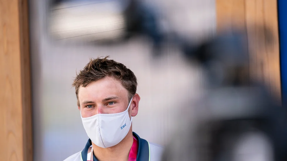 Erik Holmer, kanotslalom, i OS-byn i Tokyo.