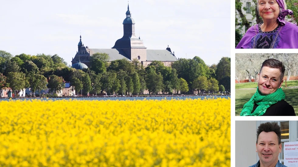Kulturaktörer i Vadstena ger sin syn på den kommande höstems kulturutbud. Här ses Ingegerd Lindaräng, ordförande i Vadstena Föreläsningsförening (överst), Anna-Carin Strand, utbildningsledare och pedagog på Vadstena Sång och Pianoakademi (mitten) samt Tony Melander, bibliotekschef på Vadstena bibliotek. Arkivbilder. Bilden är ett montage.