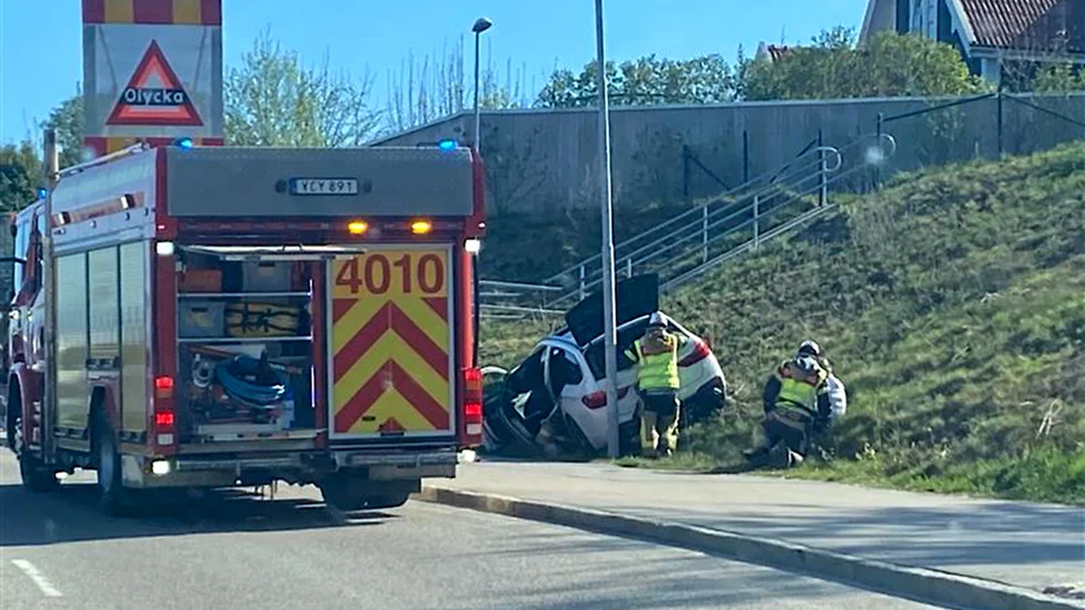 En trafikolycka inträffade på Mariefredsvägen på onsdagseftermiddagen. 