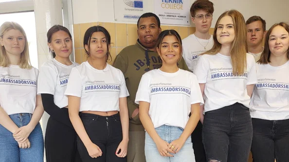 Strömbackaskolans juniorambassadörer skapade en hel del aktiviteter i samband med Europadagen.