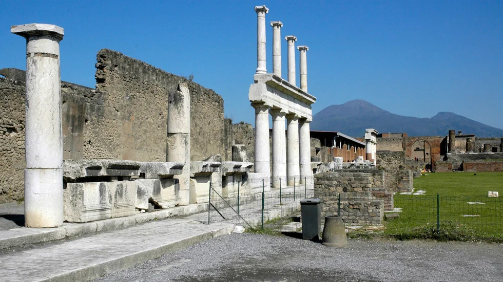 Sex stulna fresker har återlämnats till den arkeologiska parken i Pompeji. Arkivbild.