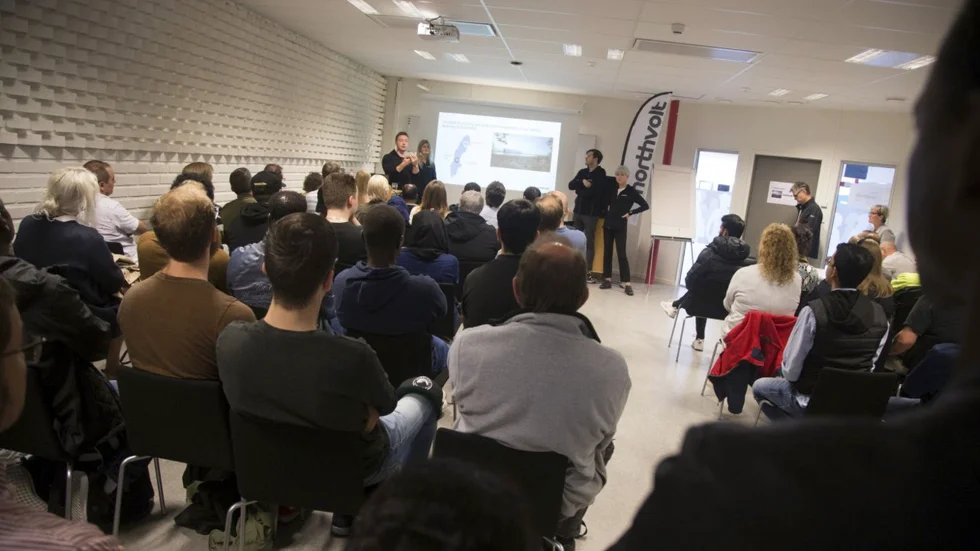 Northvolts rekryteringsprocess för att bemanna batterifabriken har satts i gång. Under onsdagen nådde turnén Umeå. Foto: Abebe Asres/VK.