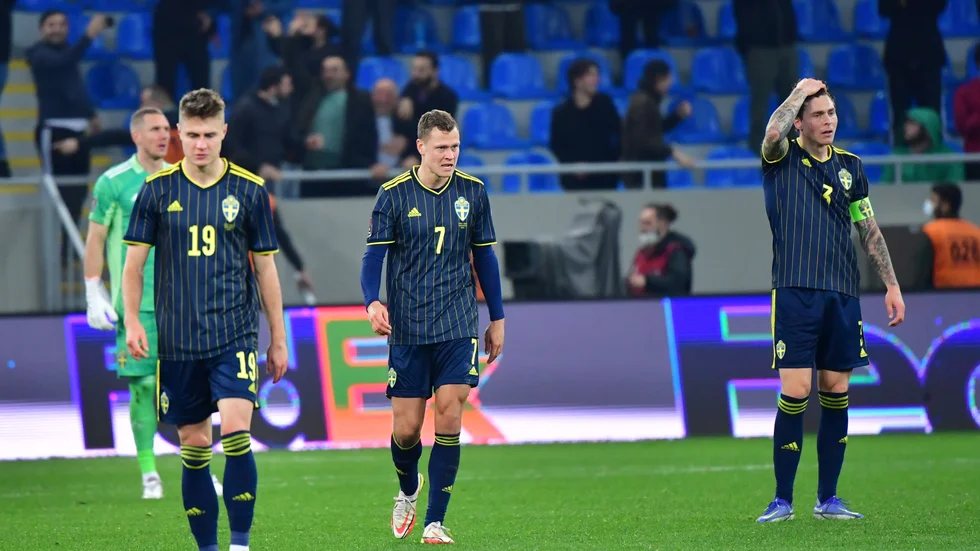 Sverige föll tungt mot Georgien i VM-kvalmatchen i Batumi.