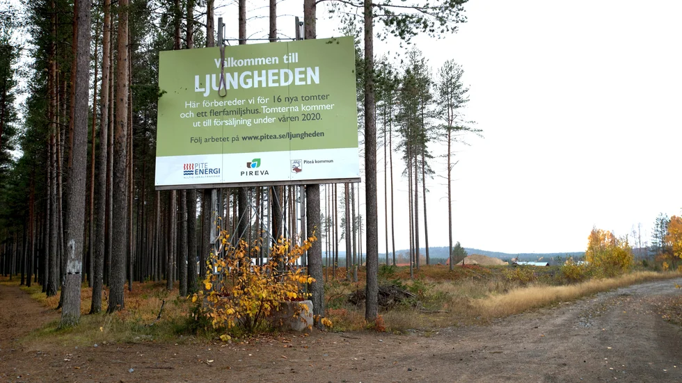 Enligt domen inträffade fallolyckan under byggnadsarbete på bostadsområdet Ljungheden i Bergsviken. (Arkivbild)