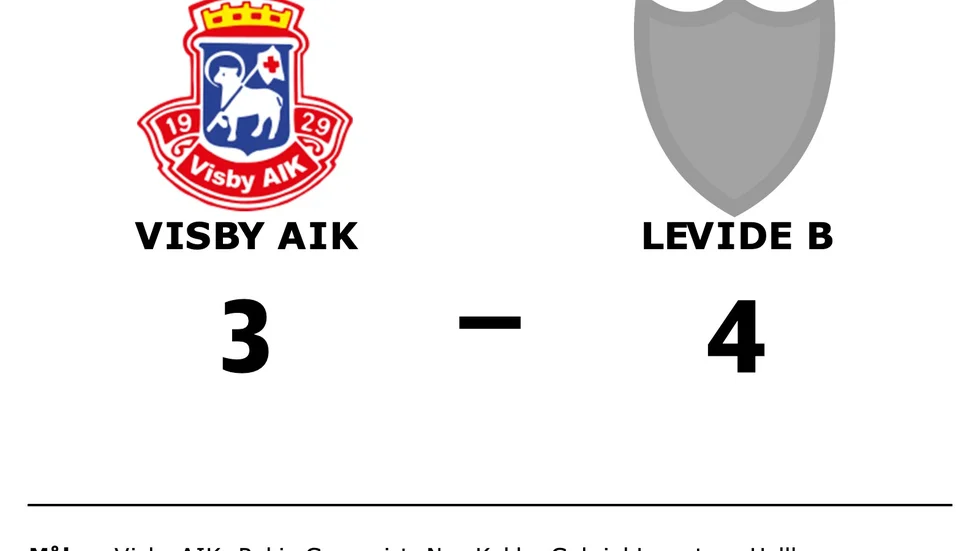 Visby AIK förlorade mot Levide IF B