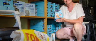 Jättedonation till Tre tassar, över 200 kilo kattmat: "Ovärderligt"