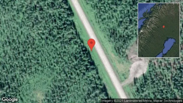 Stopp på E10 på grund av singelolycka med en personbil