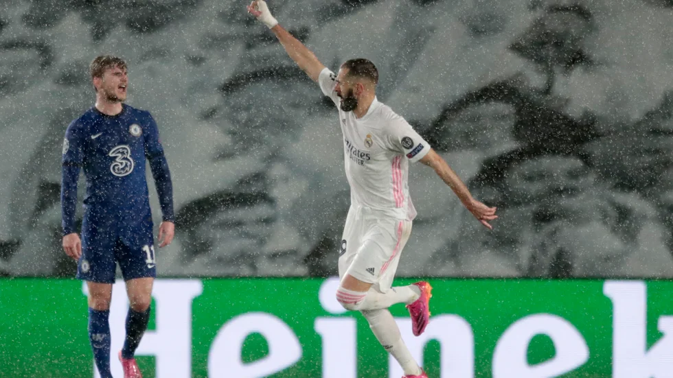 Karim Benzema gjorde Real Madrids 1–1-mål.