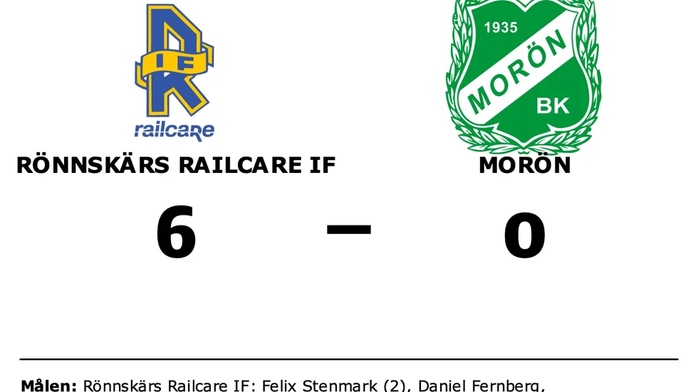 Rönnskärs Railcare IF vann mot Morön BK 2