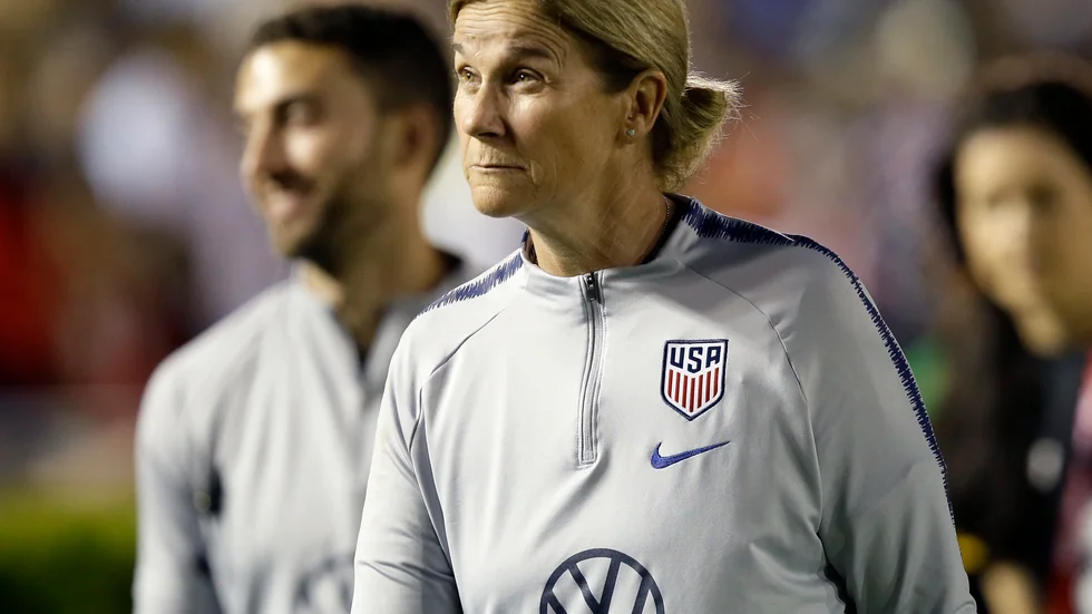 USA:s tidigare förbundskapten Jill Ellis har fått ett nytt jobb, på Fifa. Arkivbild.