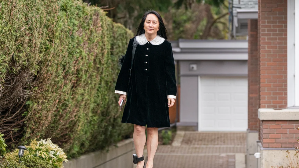 Meng Wanzhou tidigare i april.