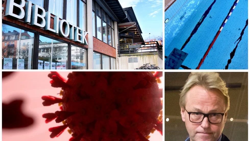 Jimmy Szigeti, biträdande kommundirektör, meddelar att bibliotek och simhall håller fortsatt stängt.