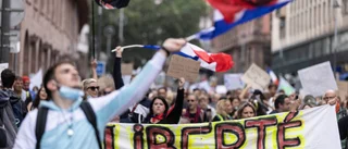 Demonstrationer mot vaccinkrav i Frankrike