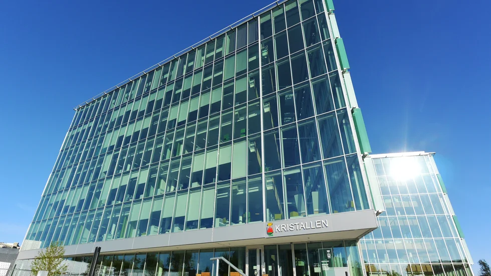 Lunds kommunhus Kristallen utrymdes efter att personalen larmat om ett misstänkt föremål. Arkivbild.