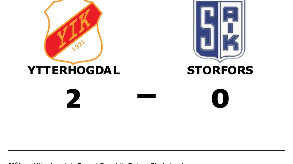 Ytterhogdal vann mot Storfors