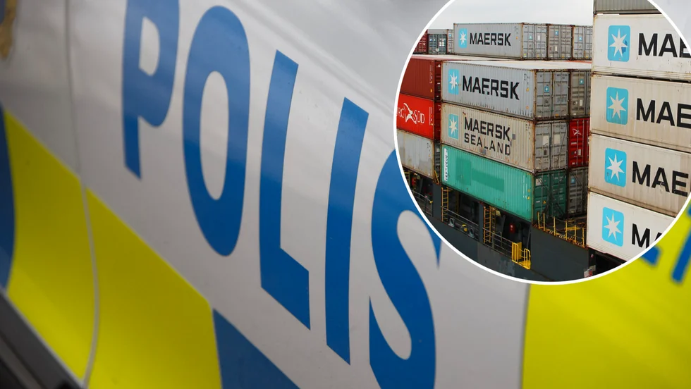 En man i 20-årsåldern är anhållen misstänkt för stöld ur en container vid Kjula Logistikpark natten till söndagen.