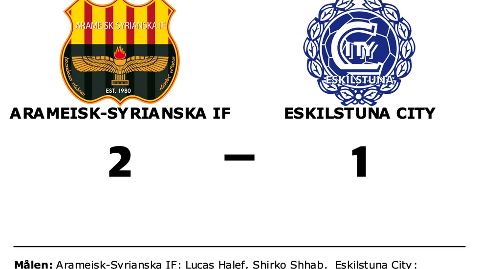 Arameisk-Syrianska IF vann mot Eskilstuna City
